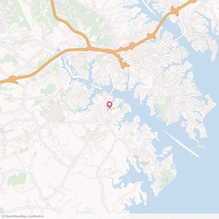 Map of the flower delivery area in Edgewater, Maryland