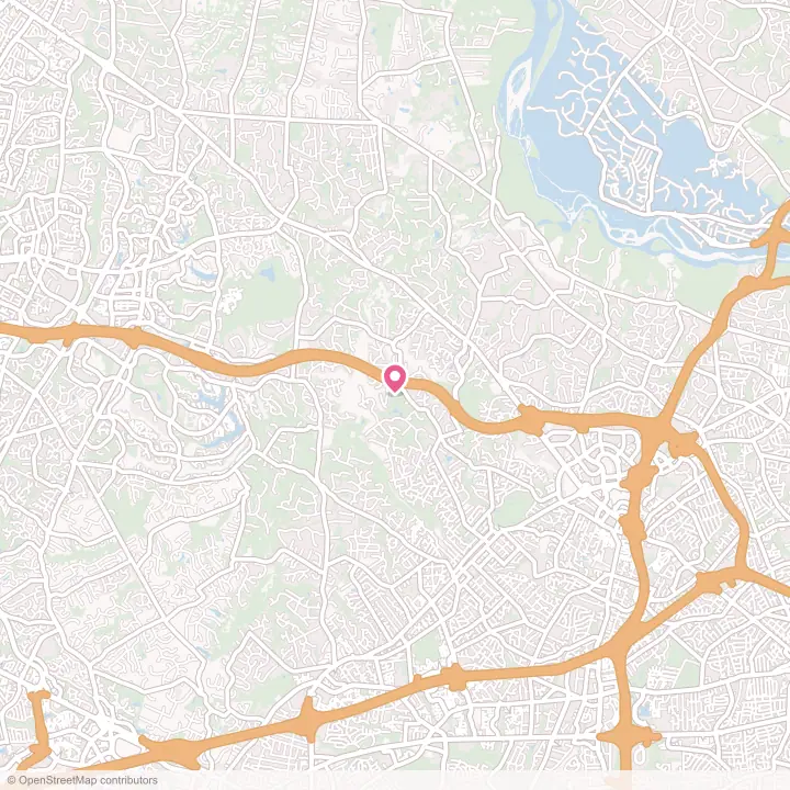 Map of the flower delivery area in Wolf Trap, Virginia