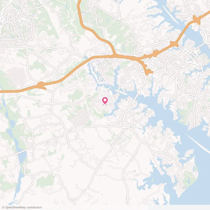 Map of the flower delivery area in Riva, Maryland