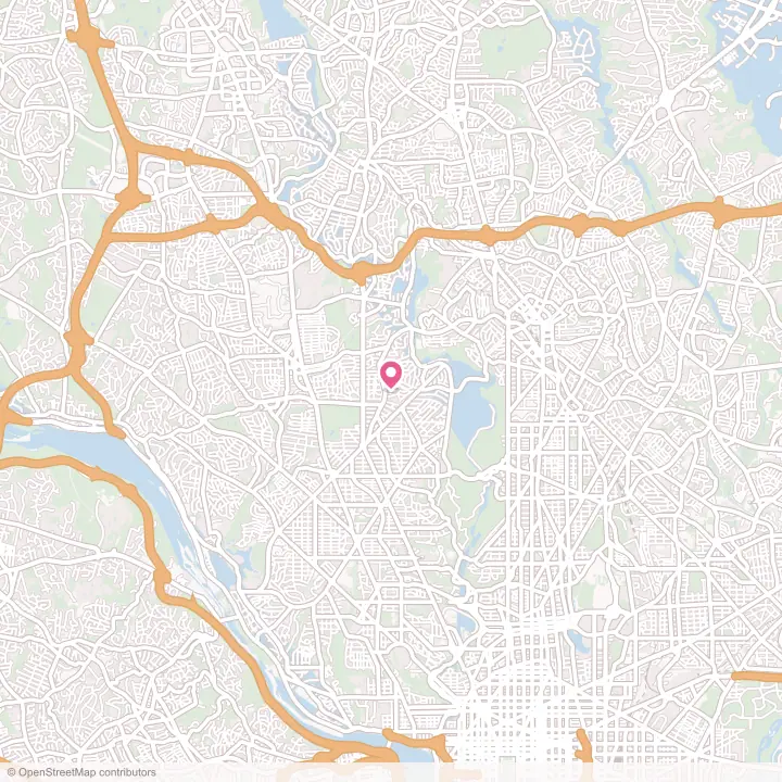 Map of the flower delivery area in Martin's Additions, Maryland