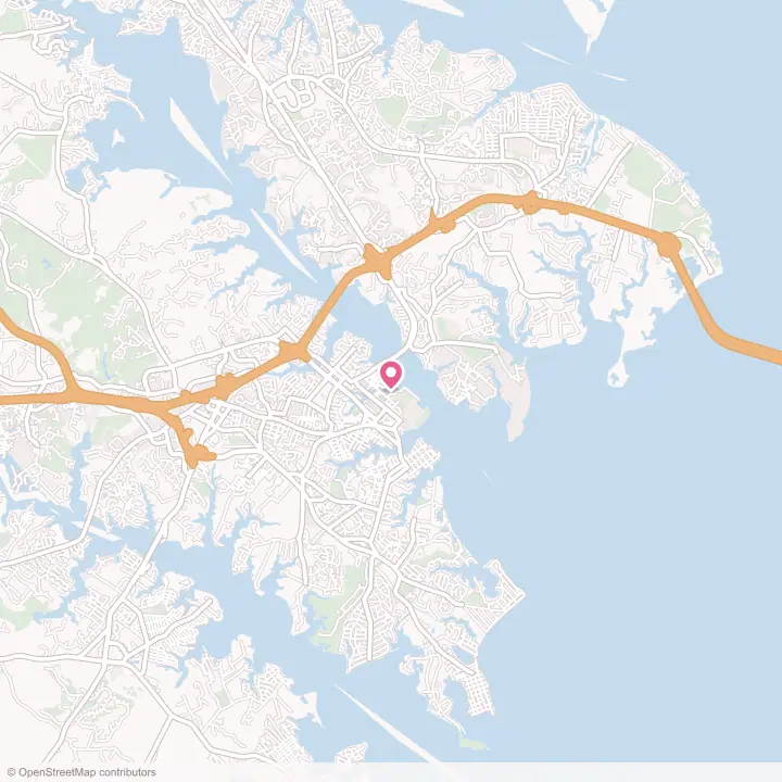 Map of the flower delivery area in Naval Academy, Maryland