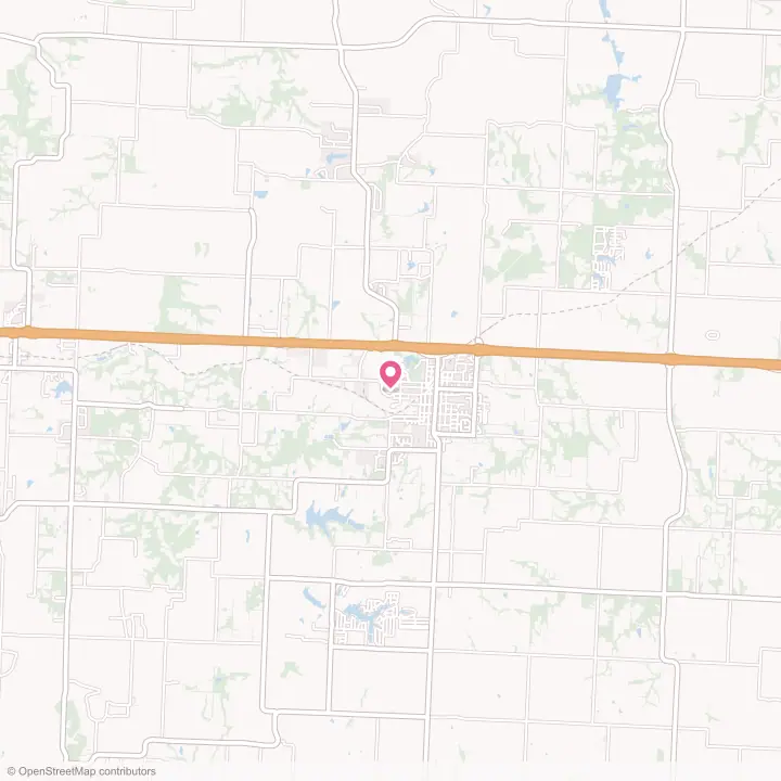 Map of the flower delivery area in Odessa, Missouri