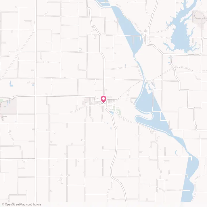 Map of the flower delivery area in Palestine, Illinois
