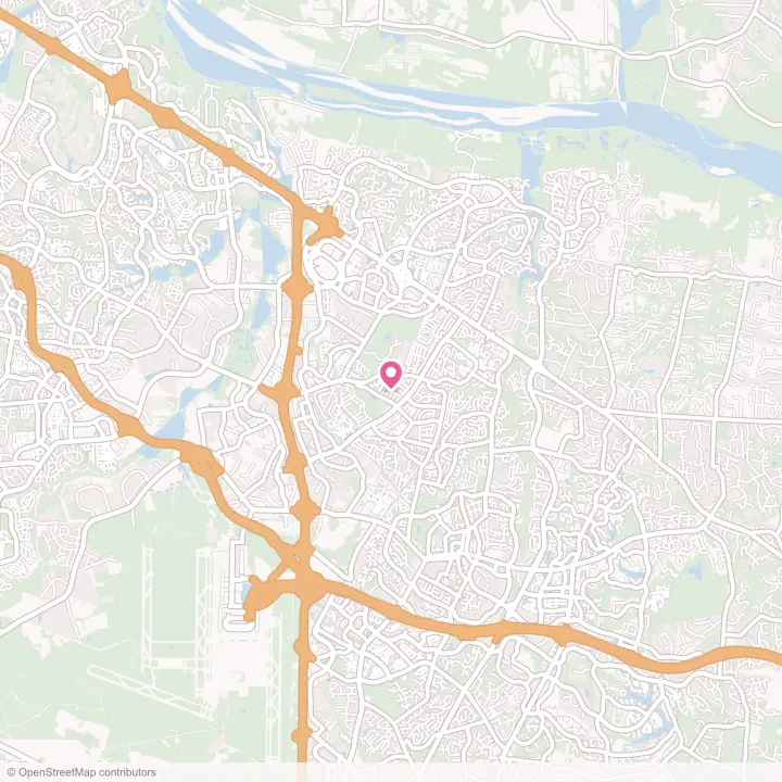 Map of the flower delivery area in Sterling, Virginia