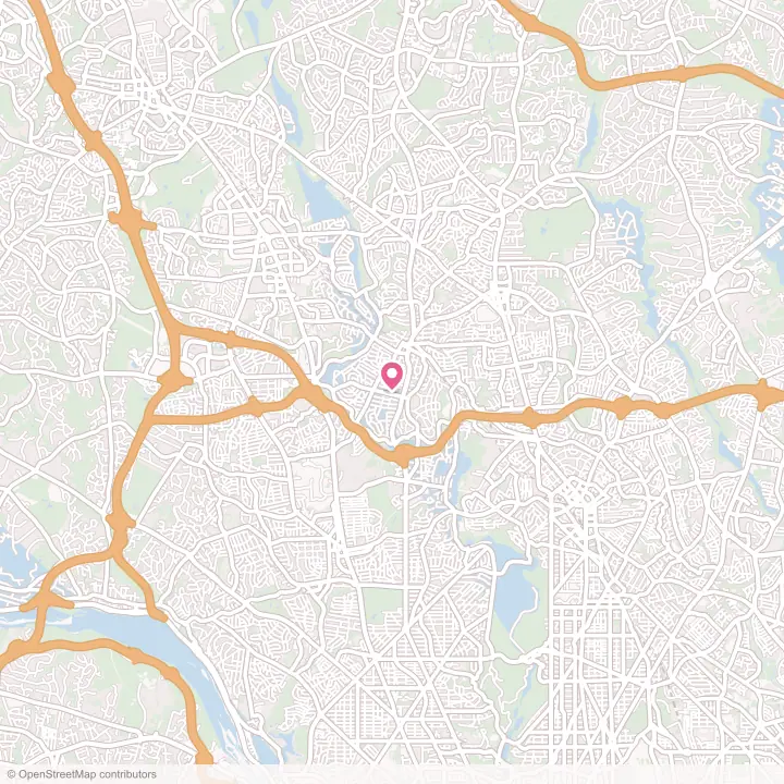 Map of the flower delivery area in Chevy Chase View, Maryland