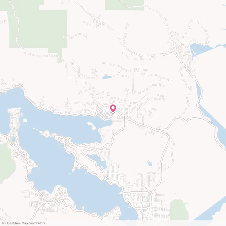 Map of the flower delivery area in Clearlake Oaks, California