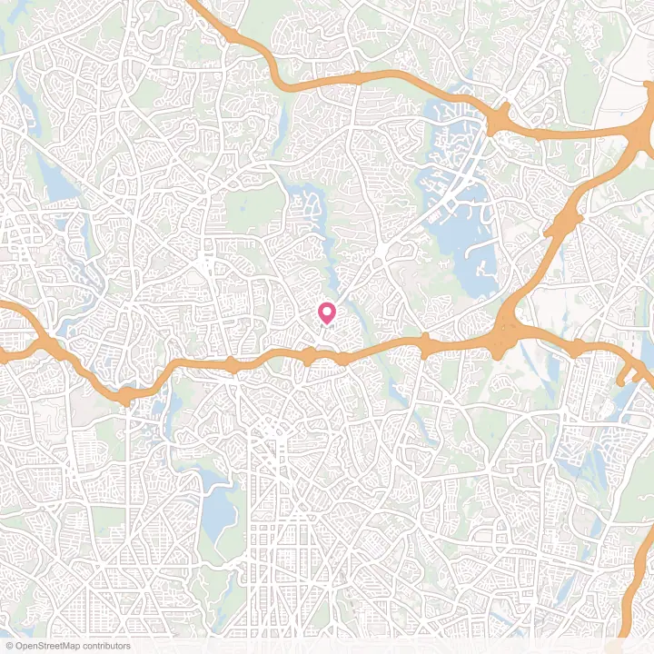 Map of the flower delivery area in Four Corners, Maryland