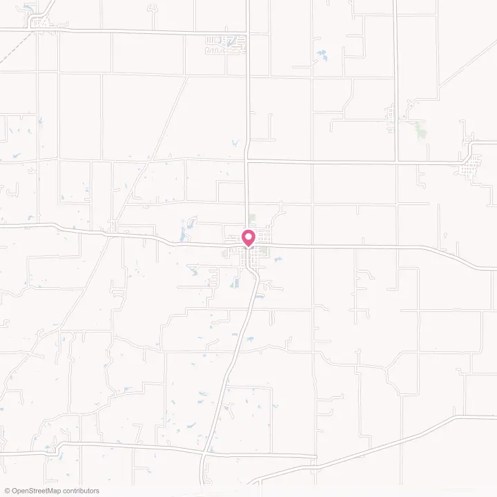 Map of the flower delivery area in Bunker Hill, Illinois
