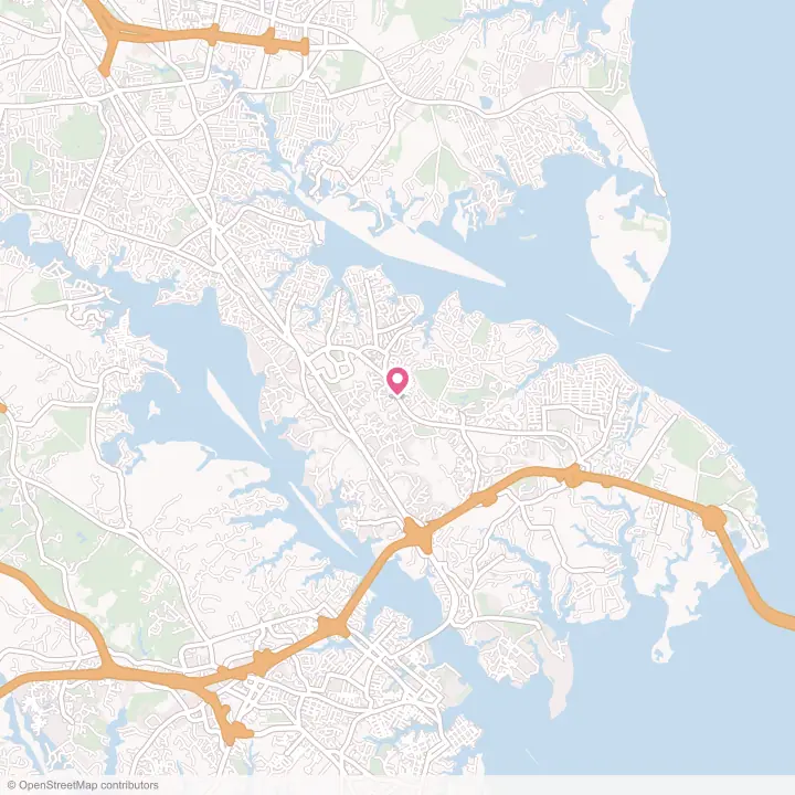 Map of the flower delivery area in Arnold, Maryland