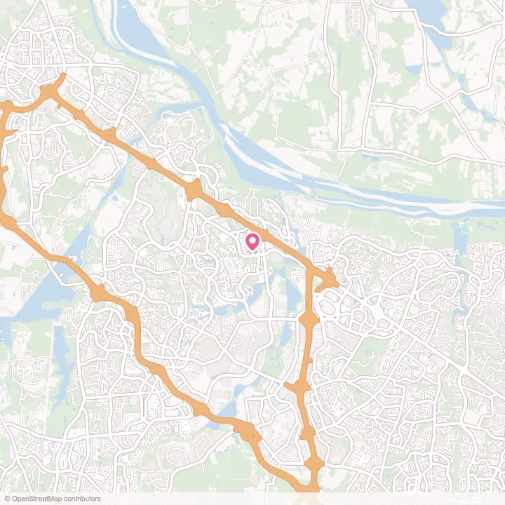 Map of the flower delivery area in One Loudoun, Virginia