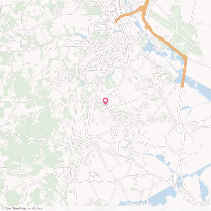 Map of the flower delivery area in Woodside East, Delaware