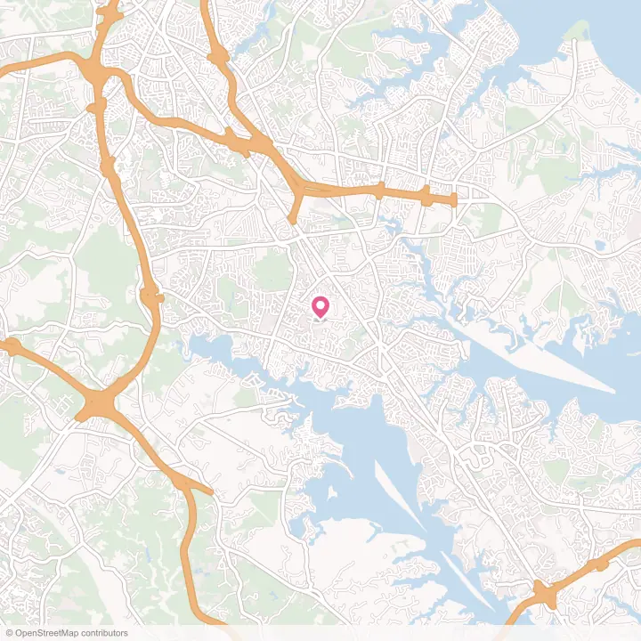 Map of the flower delivery area in Severna Park, Maryland