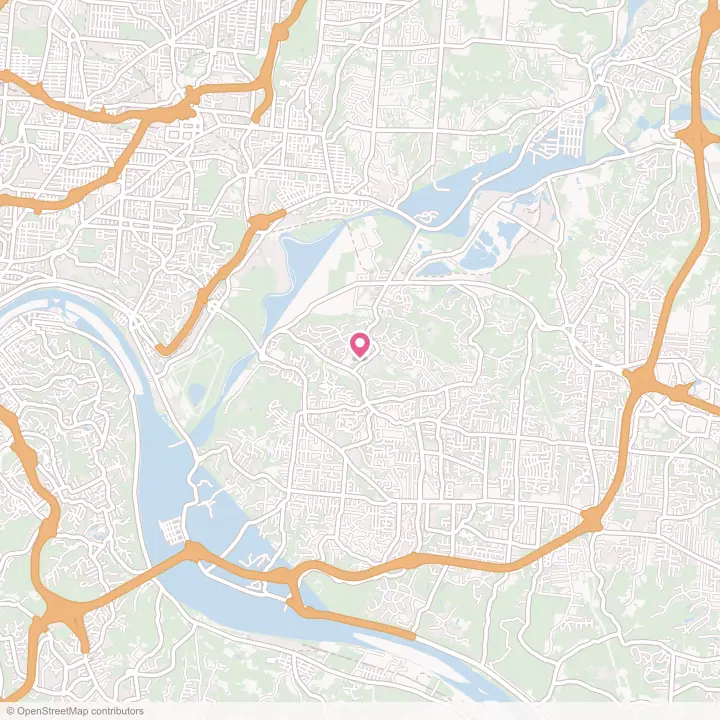 Map of the flower delivery area in Turpin Hills, Ohio