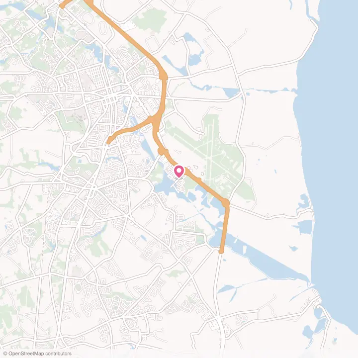 Map of the flower delivery area in Dover Base Housing, Delaware