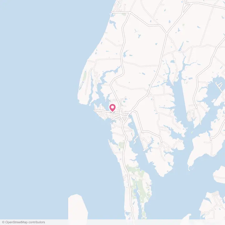 Map of the flower delivery area in Rock Hall, Maryland