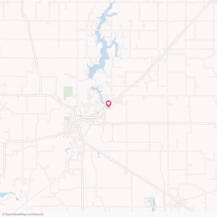 Map of the flower delivery area in Schram City, Illinois