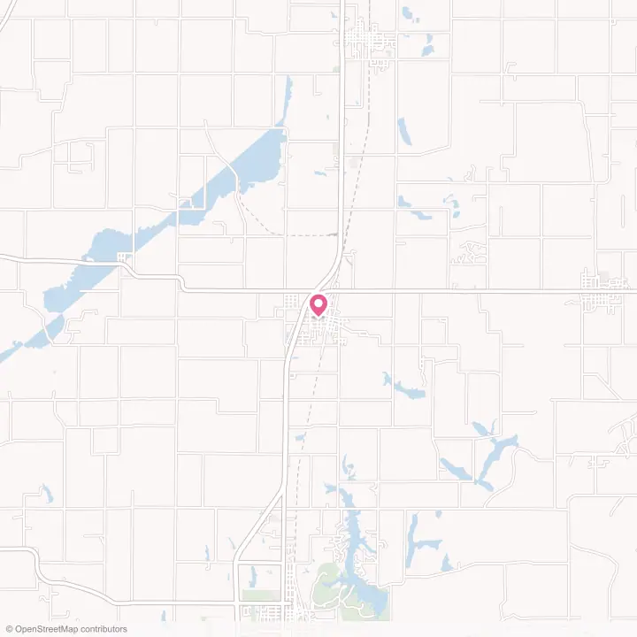 Map of the flower delivery area in Shelburn, Indiana