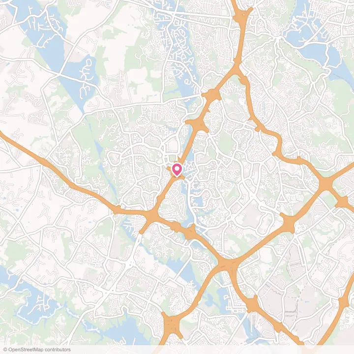 Map of the flower delivery area in Columbia, Maryland