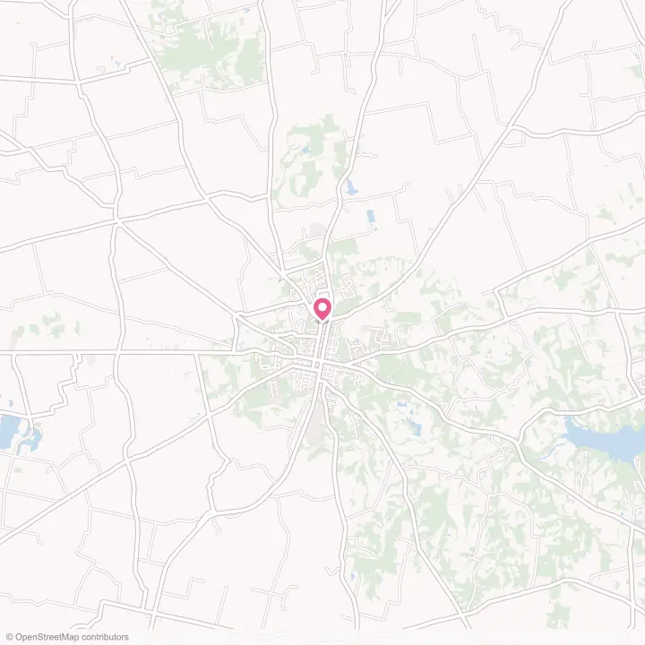 Map of the flower delivery area in Hillsboro, Ohio