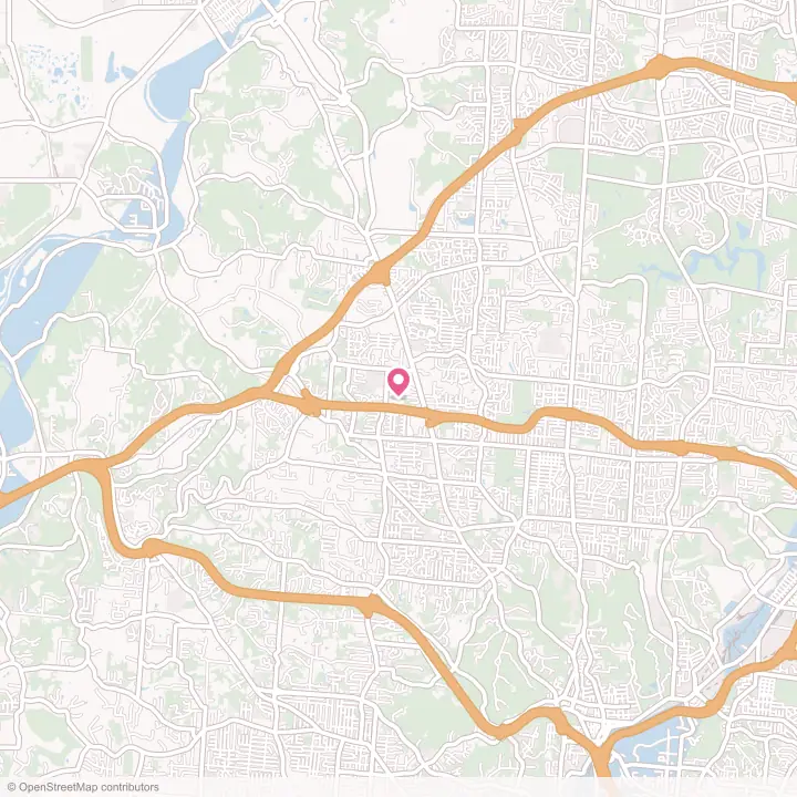 Map of the flower delivery area in Groesbeck, Ohio