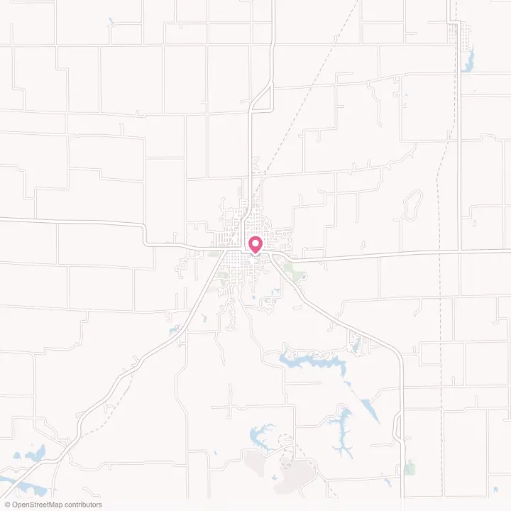 Map of the flower delivery area in Carlinville, Illinois