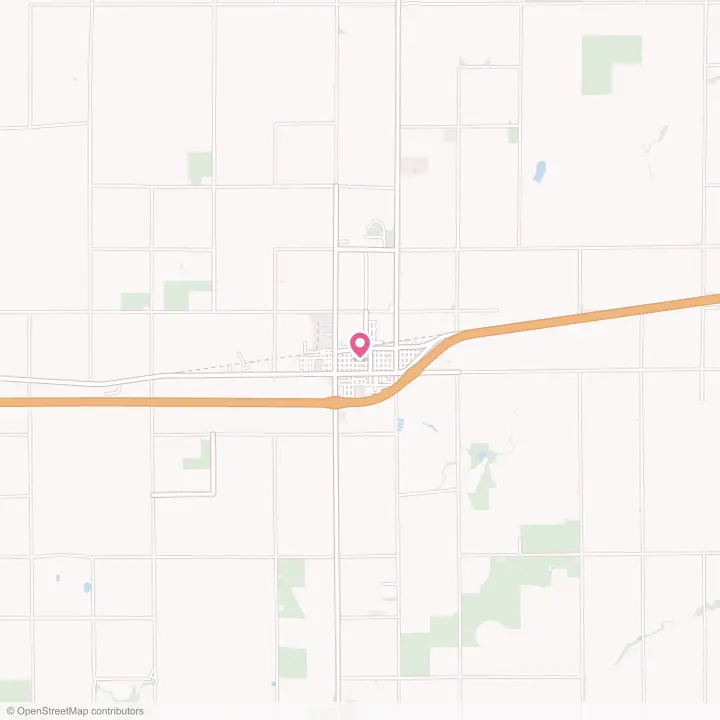 Map of the flower delivery area in Burlington, Colorado