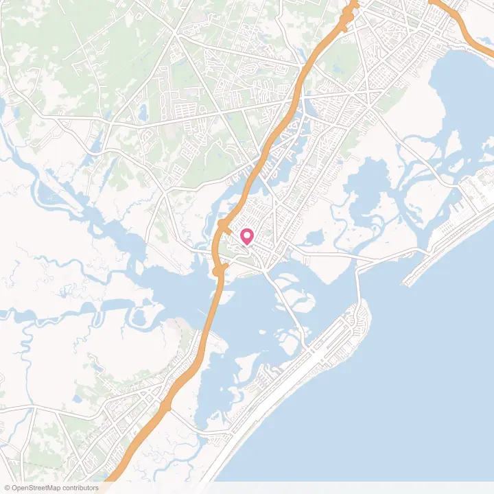 Map of the flower delivery area in Somers Point, New Jersey