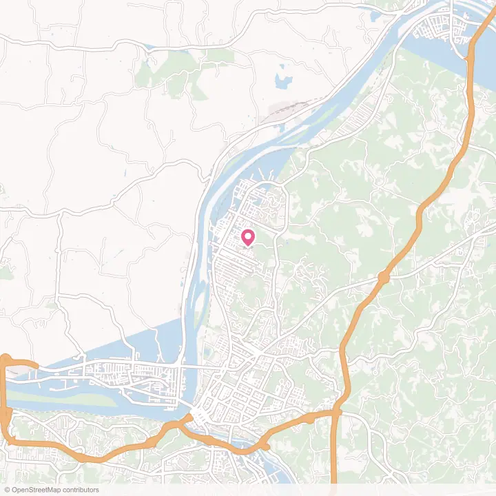 Map of the flower delivery area in Vienna, West Virginia