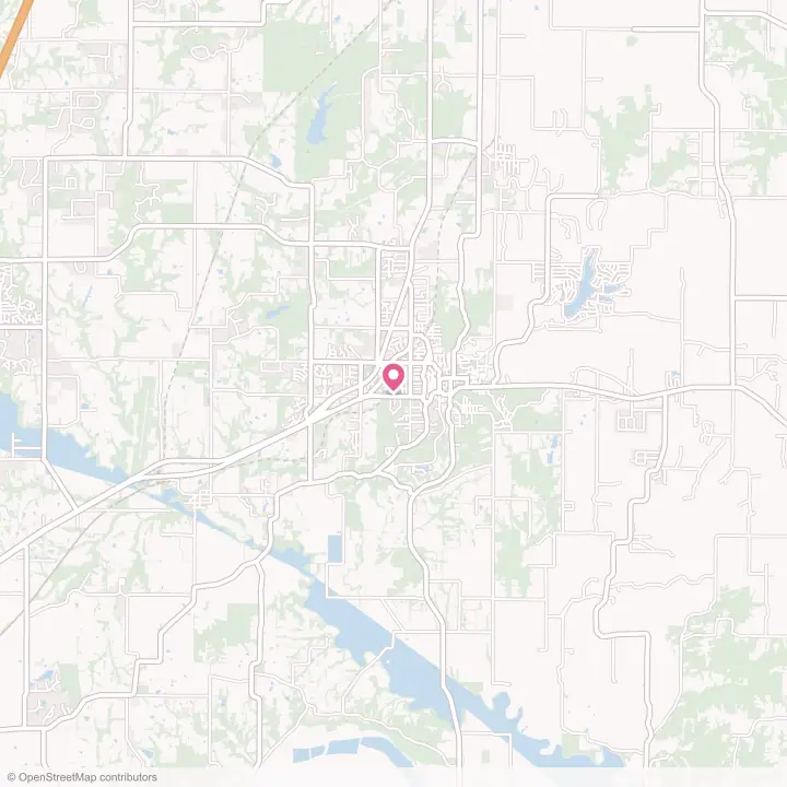 Map of the flower delivery area in Excelsior Springs, Missouri