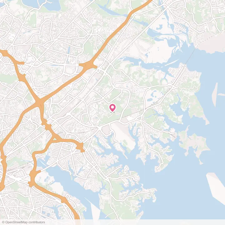 Map of the flower delivery area in Middle River, Maryland