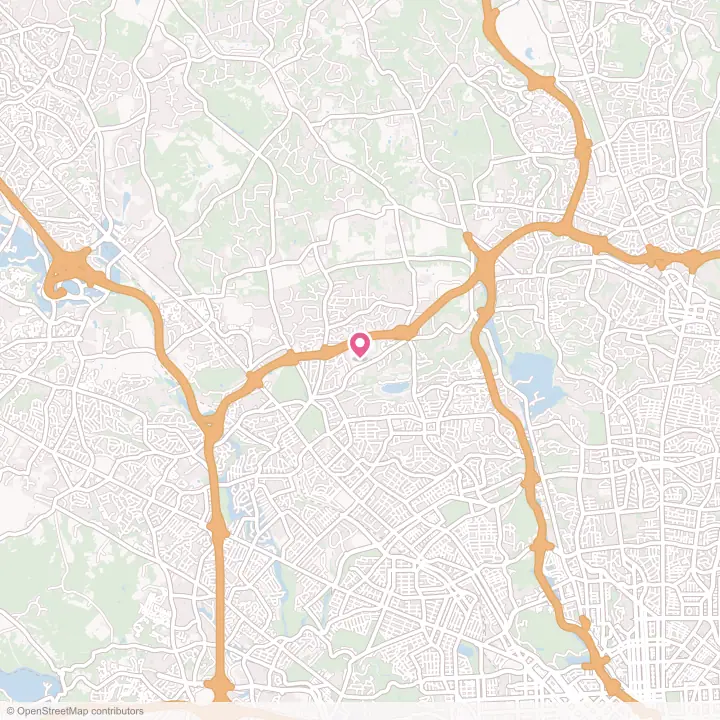 Map of the flower delivery area in Pikesville, Maryland