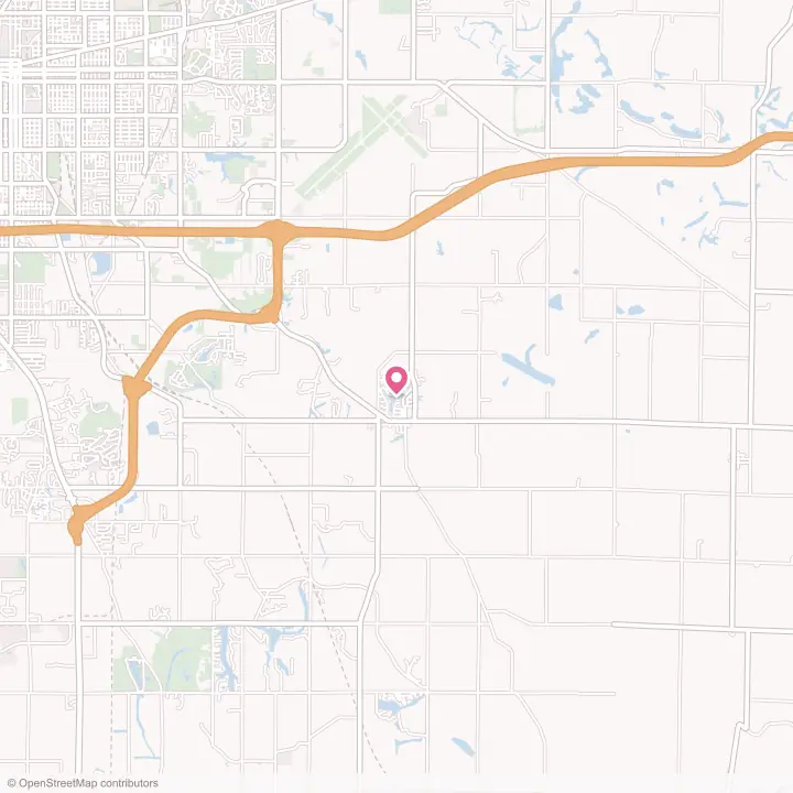 Map of the flower delivery area in Lakewood, Indiana
