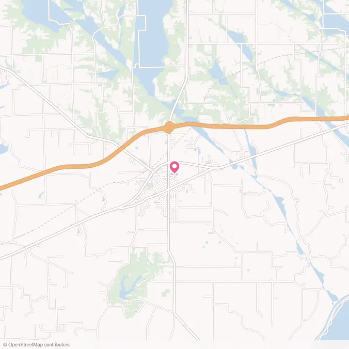Map of the flower delivery area in Marshall, Illinois