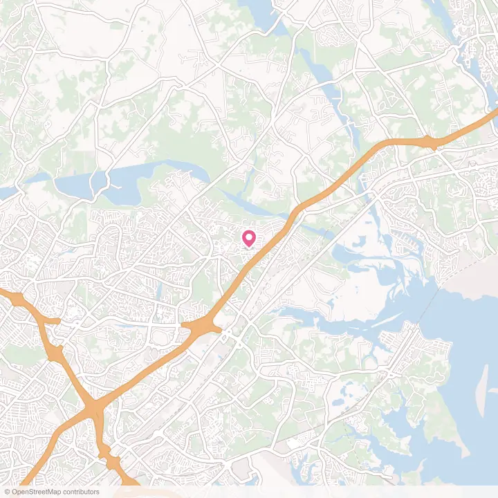 Map of the flower delivery area in Honeygo, Maryland
