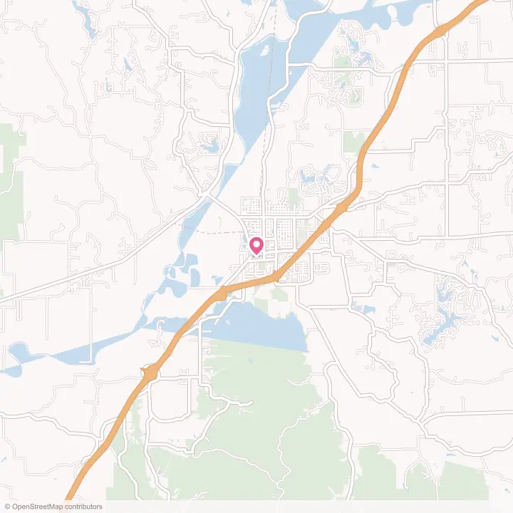 Map of the flower delivery area in Martinsville, Indiana