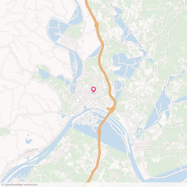 Map of the flower delivery area in Marietta, Ohio