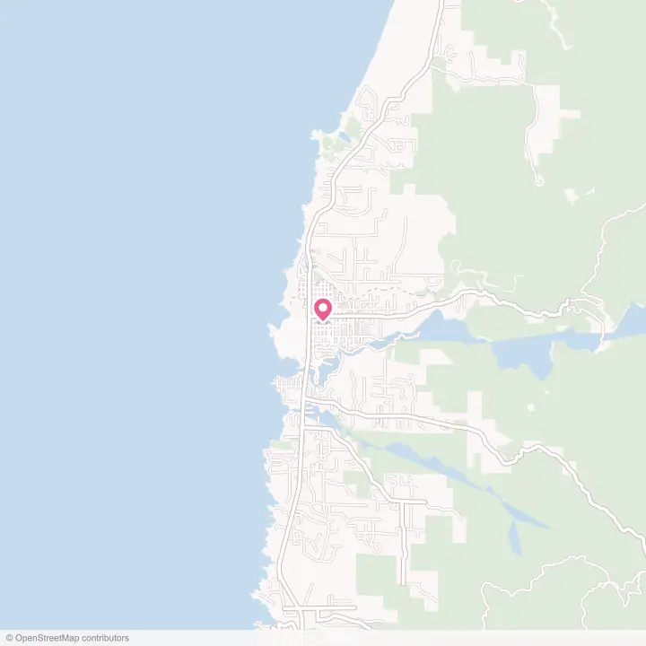 Map of the flower delivery area in Fort Bragg, California