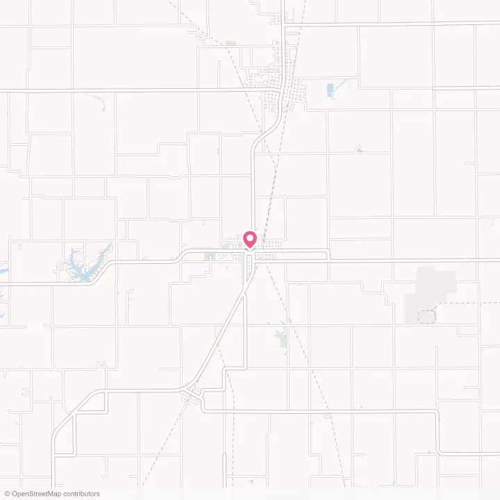 Map of the flower delivery area in Girard, Illinois