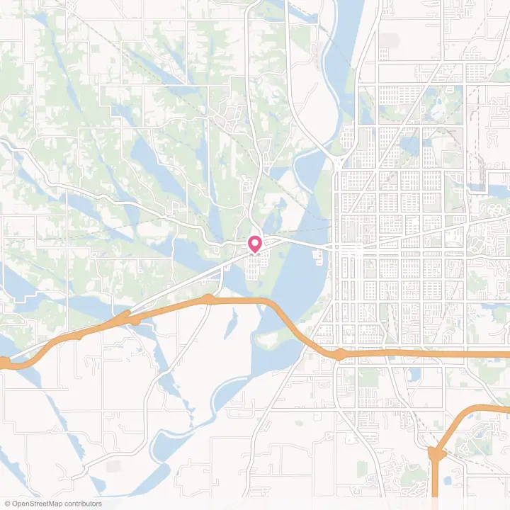 Map of the flower delivery area in West Terre Haute, Indiana