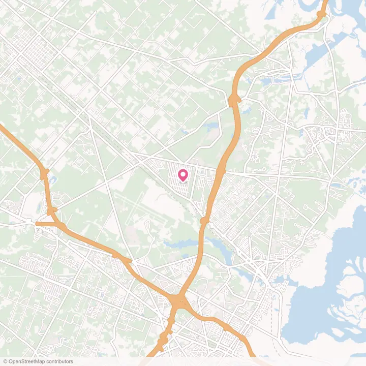 Map of the flower delivery area in Pomona, New Jersey