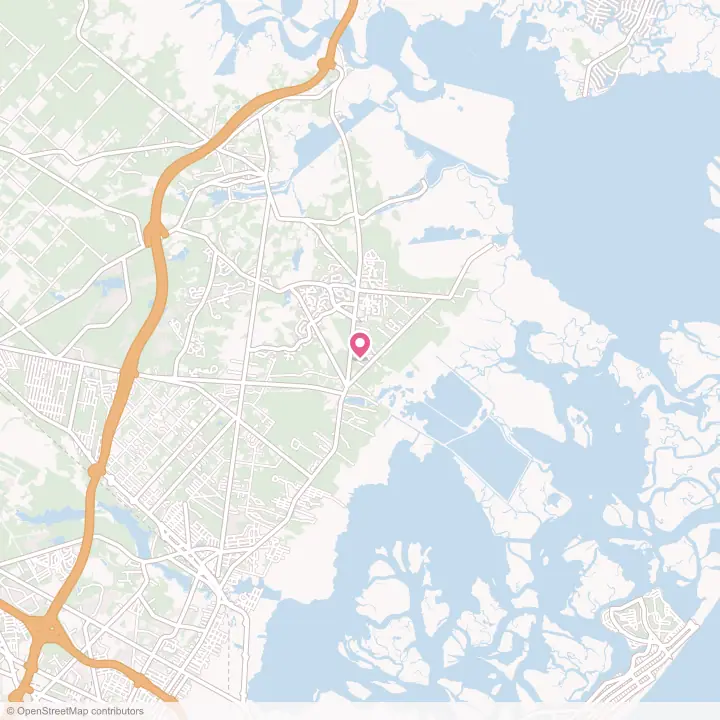 Map of the flower delivery area in Oceanville, New Jersey