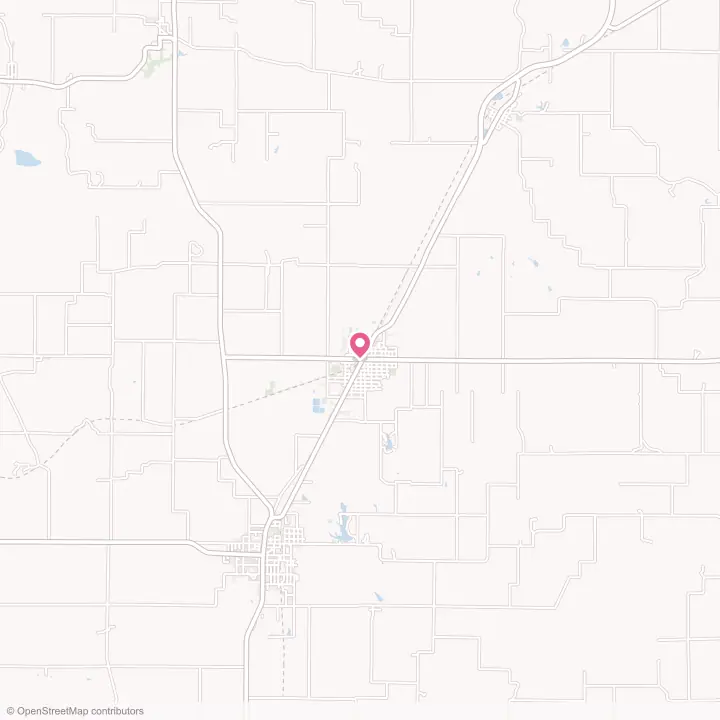 Map of the flower delivery area in Roodhouse, Illinois