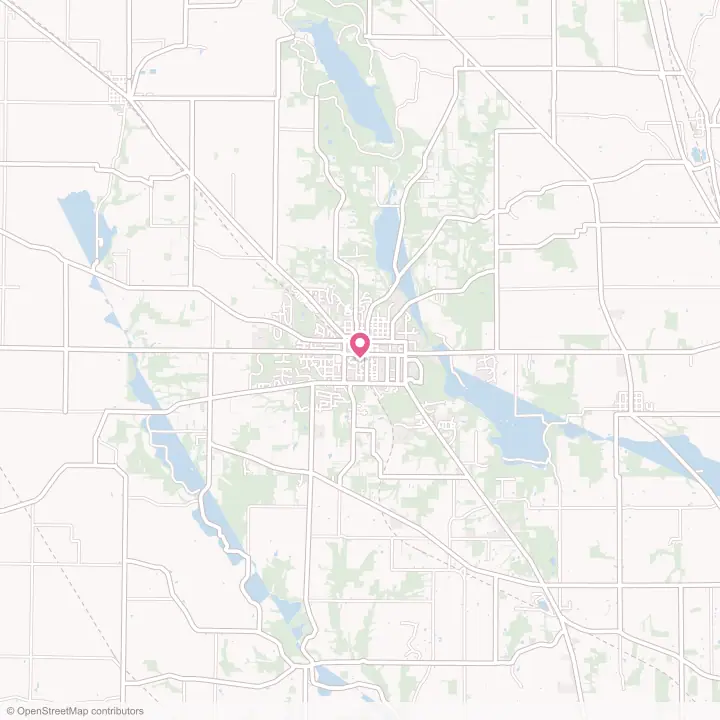 Map of the flower delivery area in Oxford, Ohio