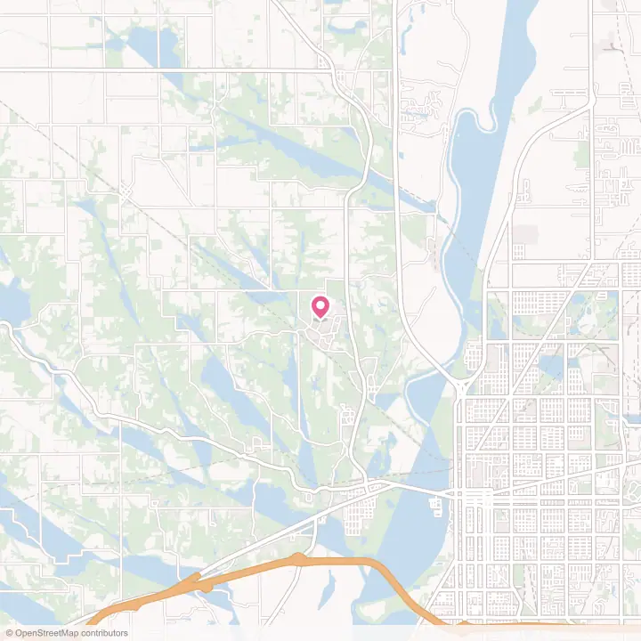 Map of the flower delivery area in St. Mary of the Woods, Indiana