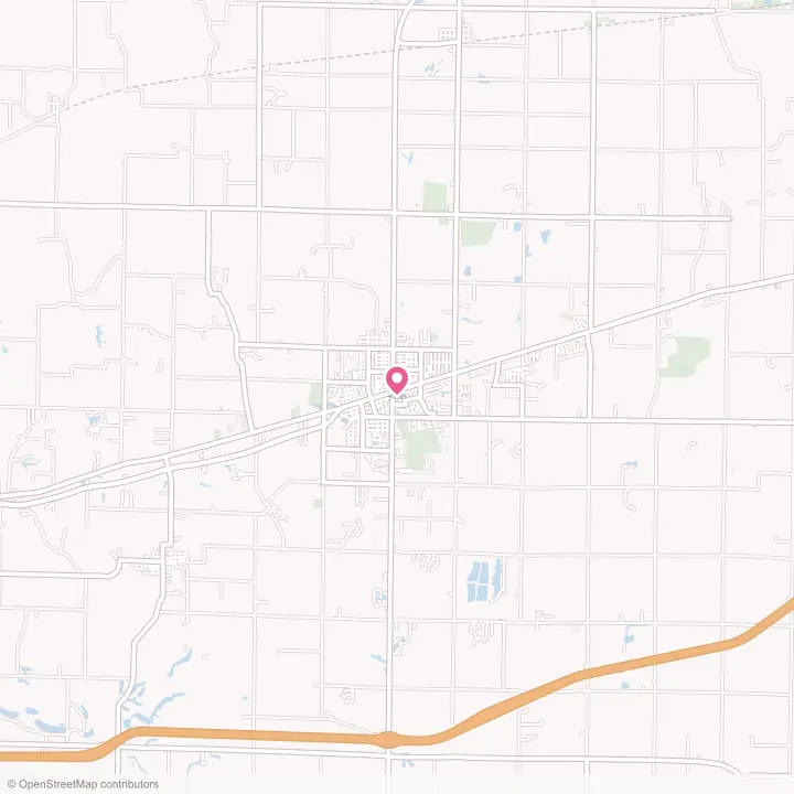 Map of the flower delivery area in Brazil, Indiana
