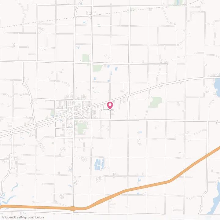 Map of the flower delivery area in Knightsville, Indiana