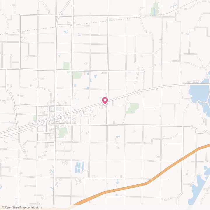 Map of the flower delivery area in Harmony, Indiana