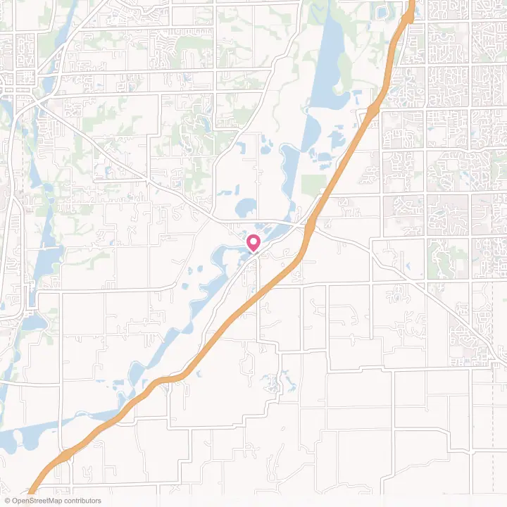 Map of the flower delivery area in Waverly, Indiana