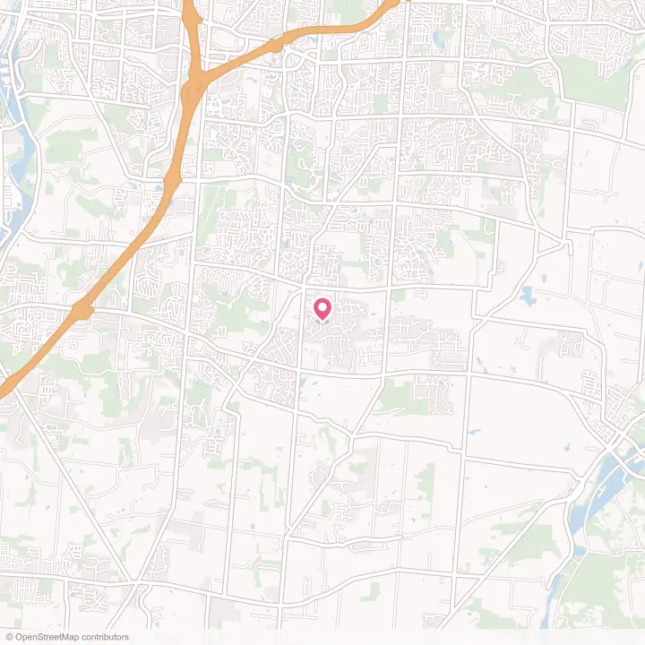 Map of the flower delivery area in Five Points, Ohio