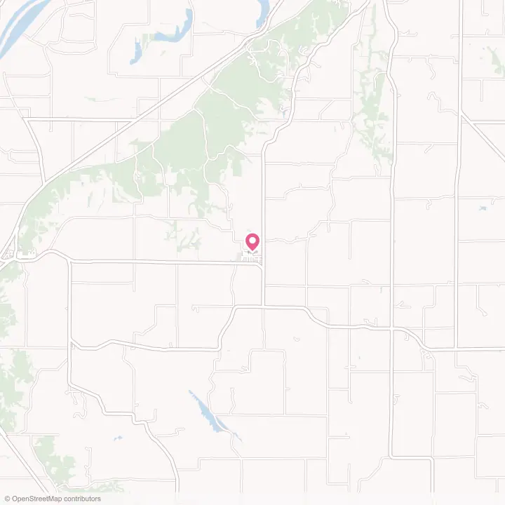 Map of the flower delivery area in De Kalb, Missouri